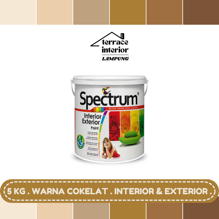 Cat Tembok Spectrum Interior & Exterior Warna Cokelat 5 Kg
