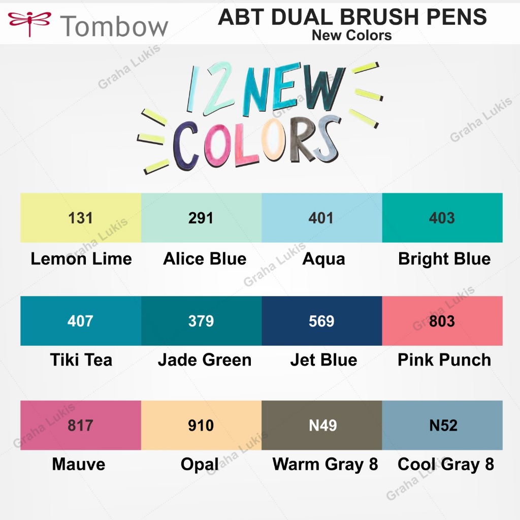 

HJK Tombow Dual Brush Pens ABT New Colors