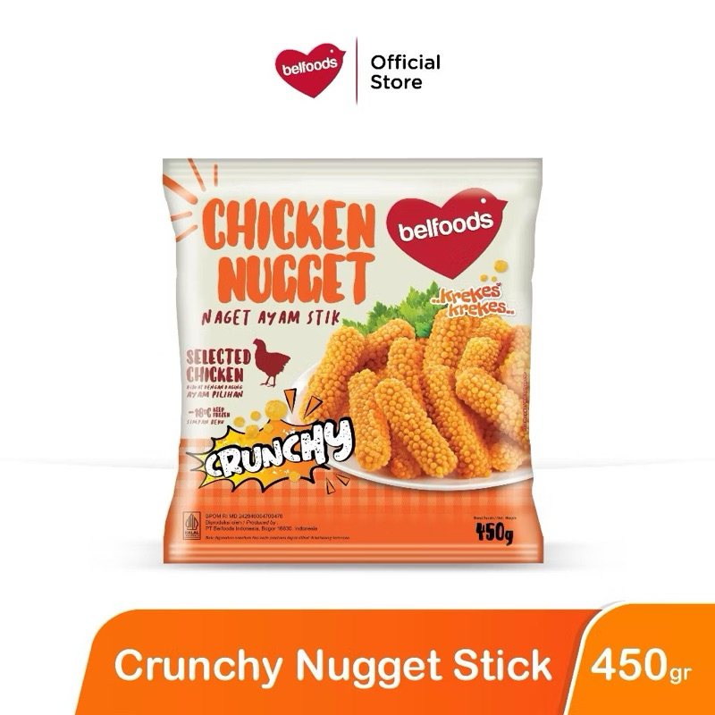 

Belfoods Crunchy Chicken Nugget Stick 450gr