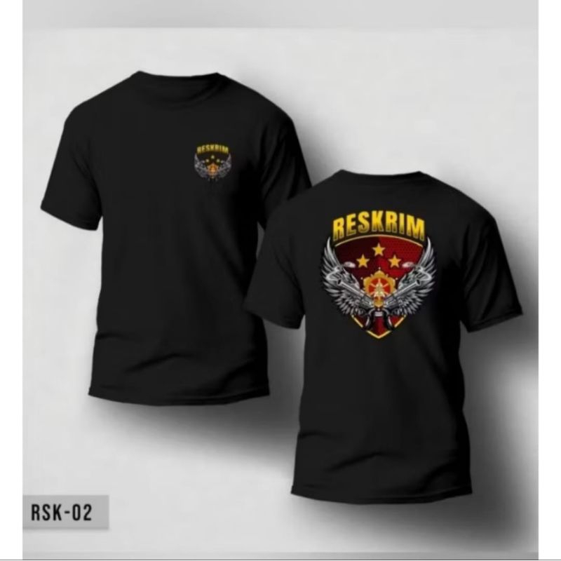 KAOS RESKRIM GAMBAR PISTOL BERSAYAP//T-SHIRT