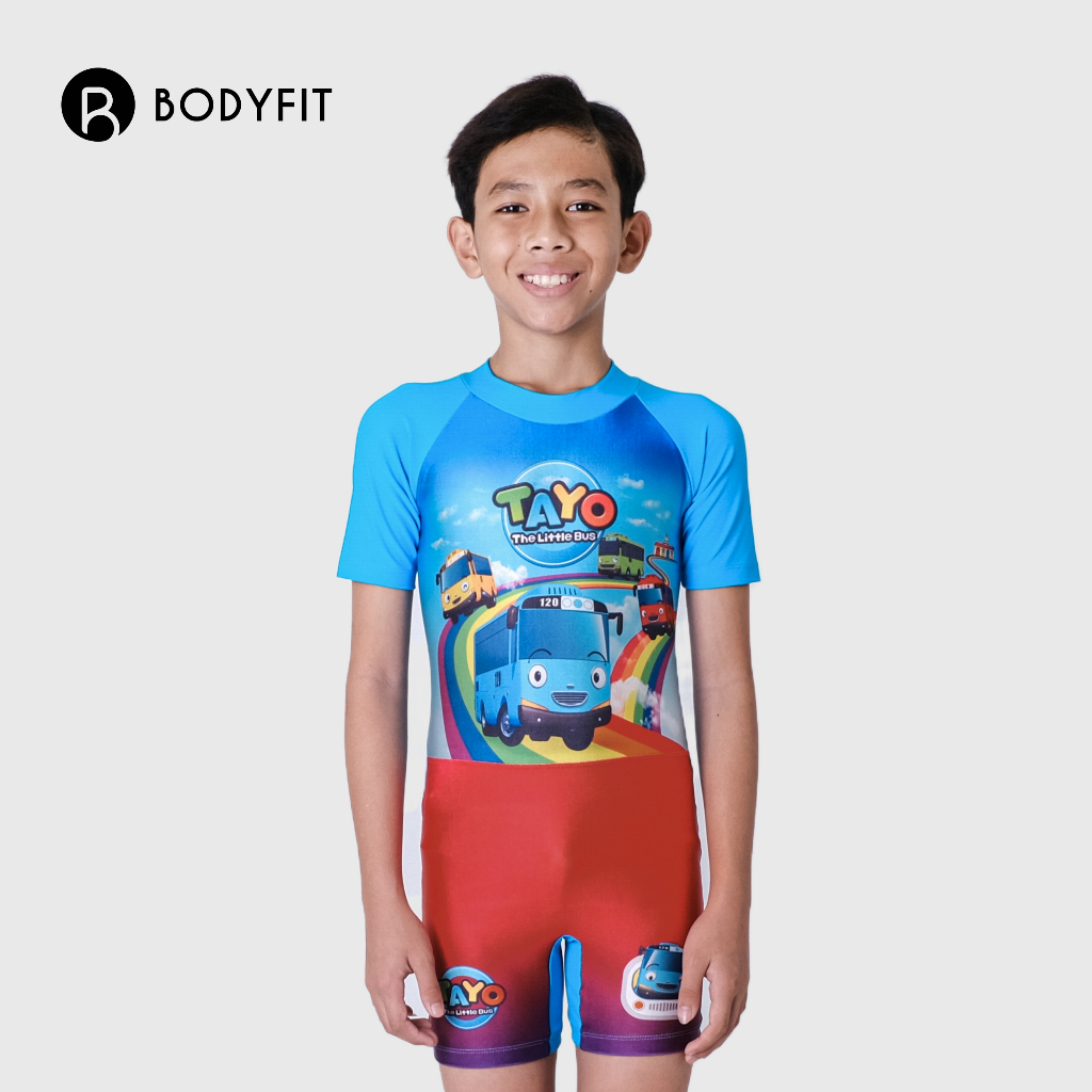 Bodyfit Tayo Swimsuit Kids | Baju Renang Selam Pendek Anak Laki-Laki