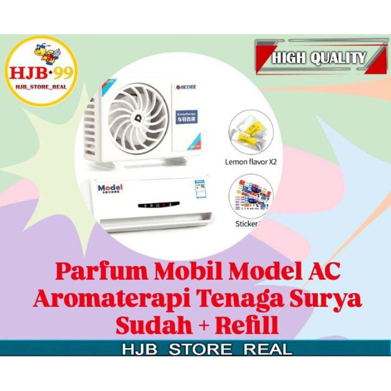 Parfum Mobil Model AC Aromaterapi Tenaga Surya Sudah + Refill