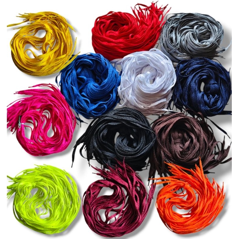 TALI SEPATU HITAM GEPENG TALI SEPATU PIPIH PANJANG 120 CM