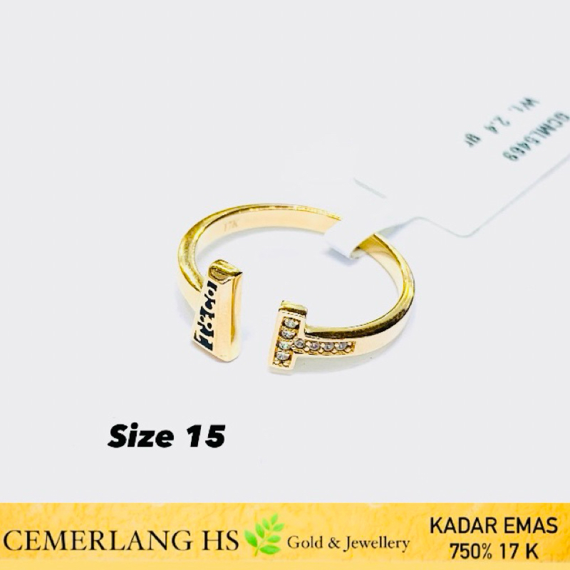 cincin emas fashion italy 17k