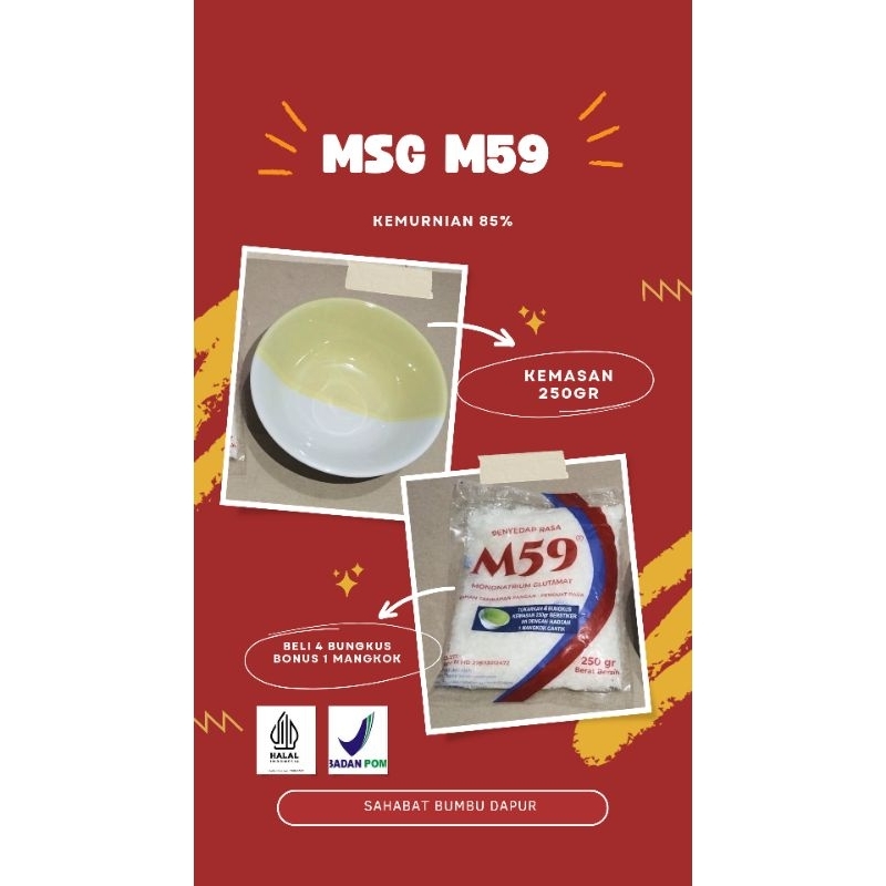 

PenyedapRasa/MsG/M59/kemasan250gr