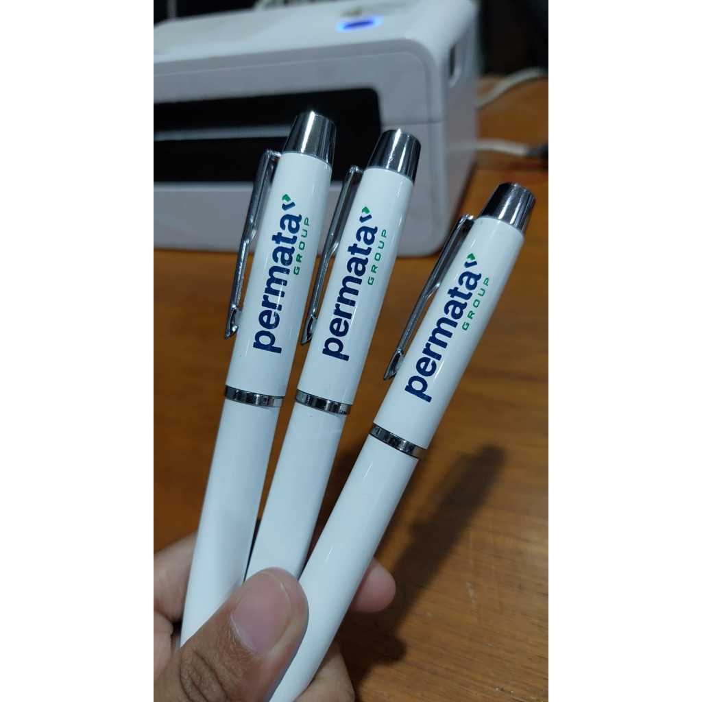 Pulpen Metal Model Parker Putar + PRINT UV 2 sisi