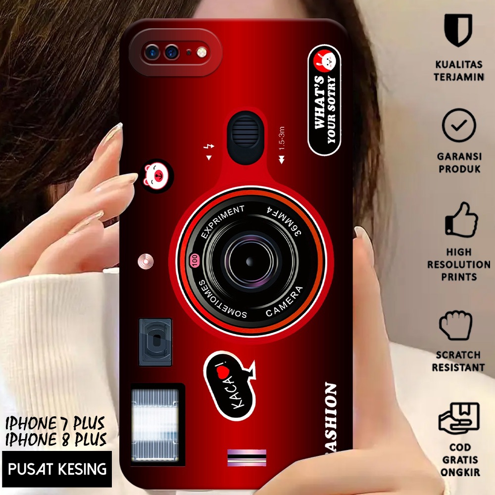 CASE IPHONE 8 PLUS - Casing Hp Iphone 8 Plus Motif CAMERA - Case Hp - Casing Iphone 8 Plus - Softcas