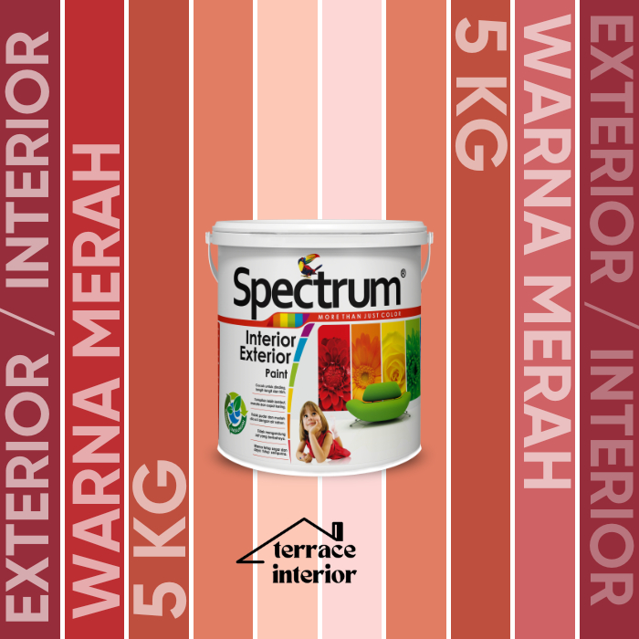 Cat Tembok Spectrum Interior & Exterior Warna Merah 5 Kg
