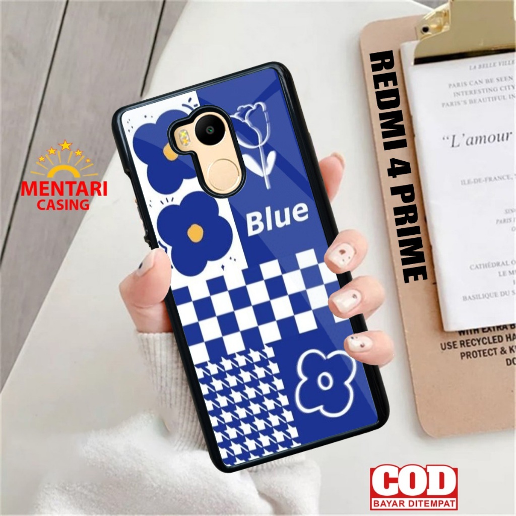 Case Redmi 4 Prime Terbaru Blue Casing Redmi 4 Prime Termurah Case Hardcase Softcase Premium Glosy