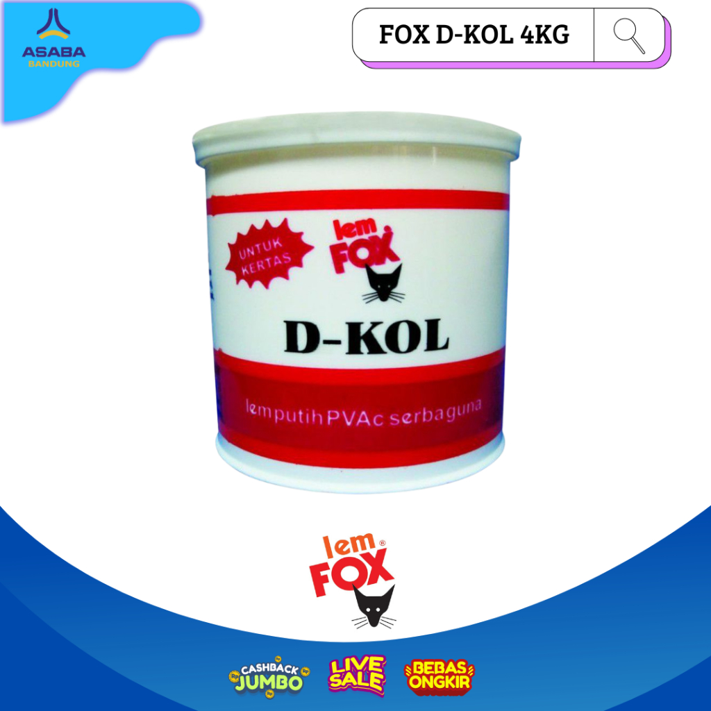 

Asaba Bandung - Lem Fox D-KOL 4 KG Original