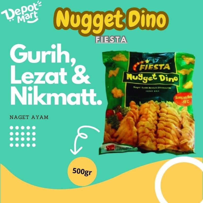 

FIESTA NUGGET DINO 500GR / Daging Ayam Olahan / Cepat Saji