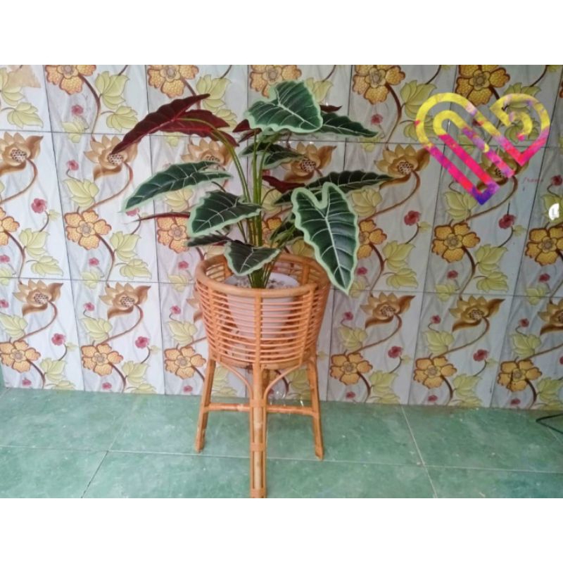 RB STANDING POT ROTAN/VAS BUNGA ROTAN/POT BUNGA ROTAN AESTHETIC