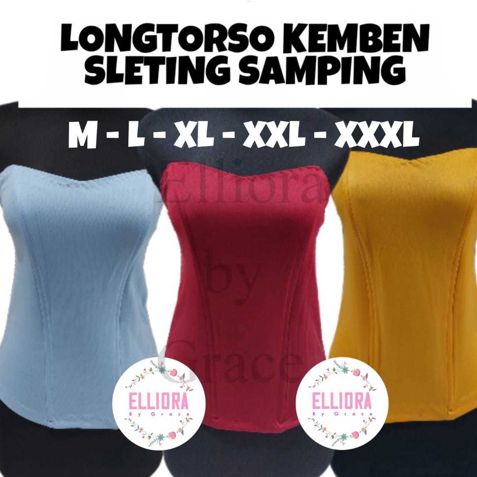 Seri Warna A Longtorso Tulang Sleting Samping Kemben  Kamisol  Bustier  Inner Dalaman Kaos Kebaya