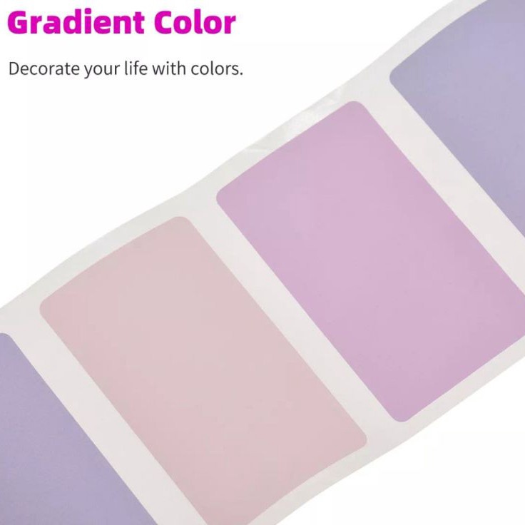 

PRODUCT IMPOR 1 Roll Stiker label 3 warna gradasi cocok untuk printer peripage paperang dll