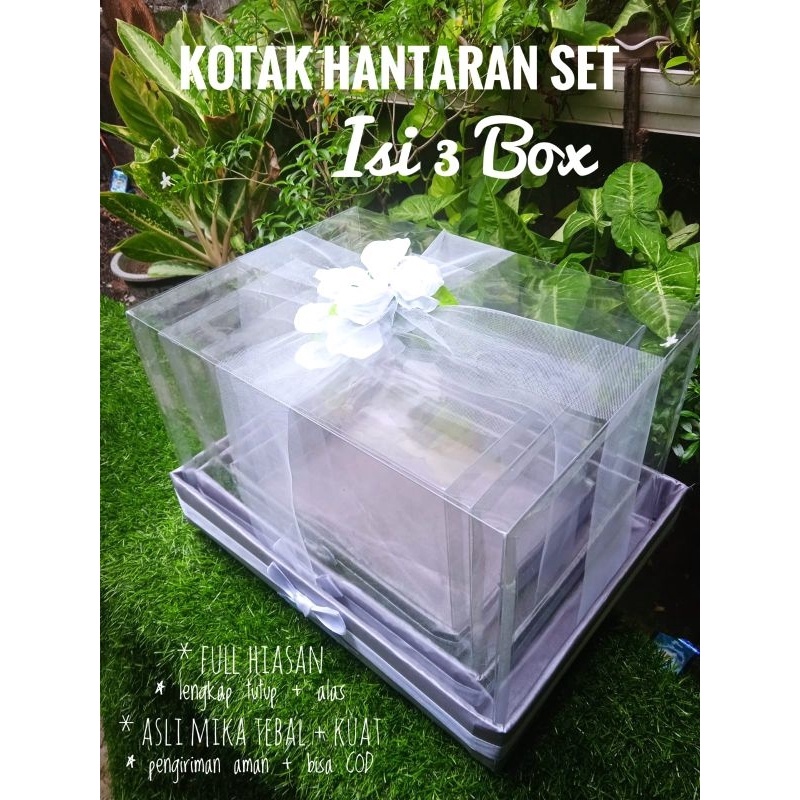 

kotak box hantaran set mika pernikahan seserahan lamaran kado bingkisan