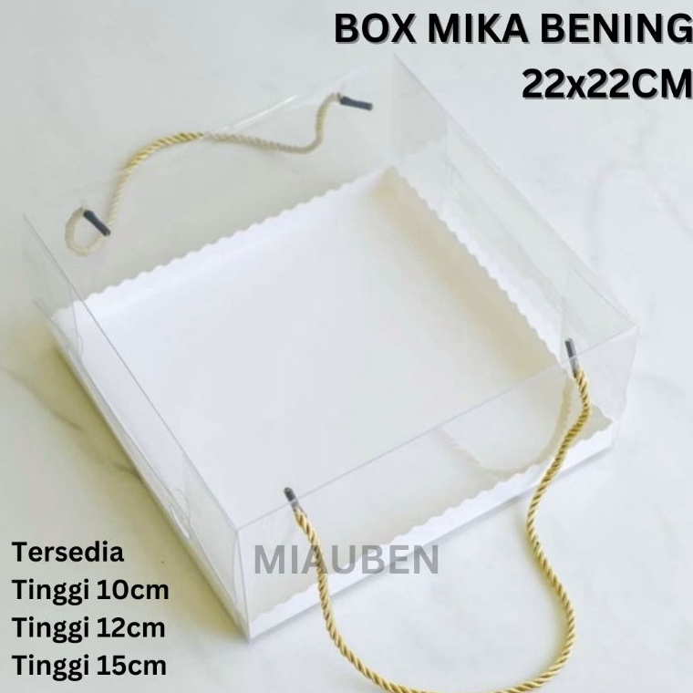 

Box mika 22x22cm box transparan kotak transparan