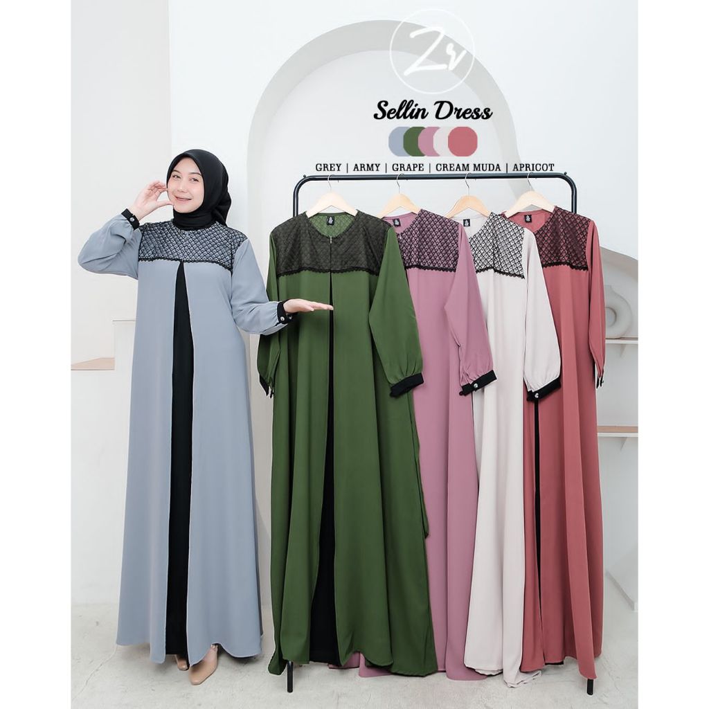 SELIN DRESS ABAYA BY ZR, GAMIS ZR, ZAHIRA dress ori ZR, gamis syari, dress, muslimah ori, GAMIS ZAHI