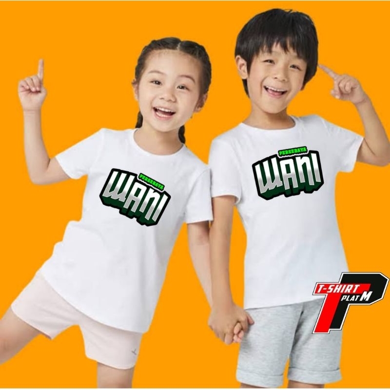 Kaos Anak Persebaya Wani New Cotton Combed