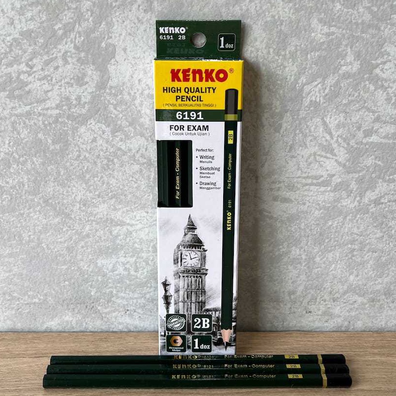 

BARANG ORIGINAL GG Pensil Biasa KENKO 61816191 2B 12 pcs PencilPotlot
