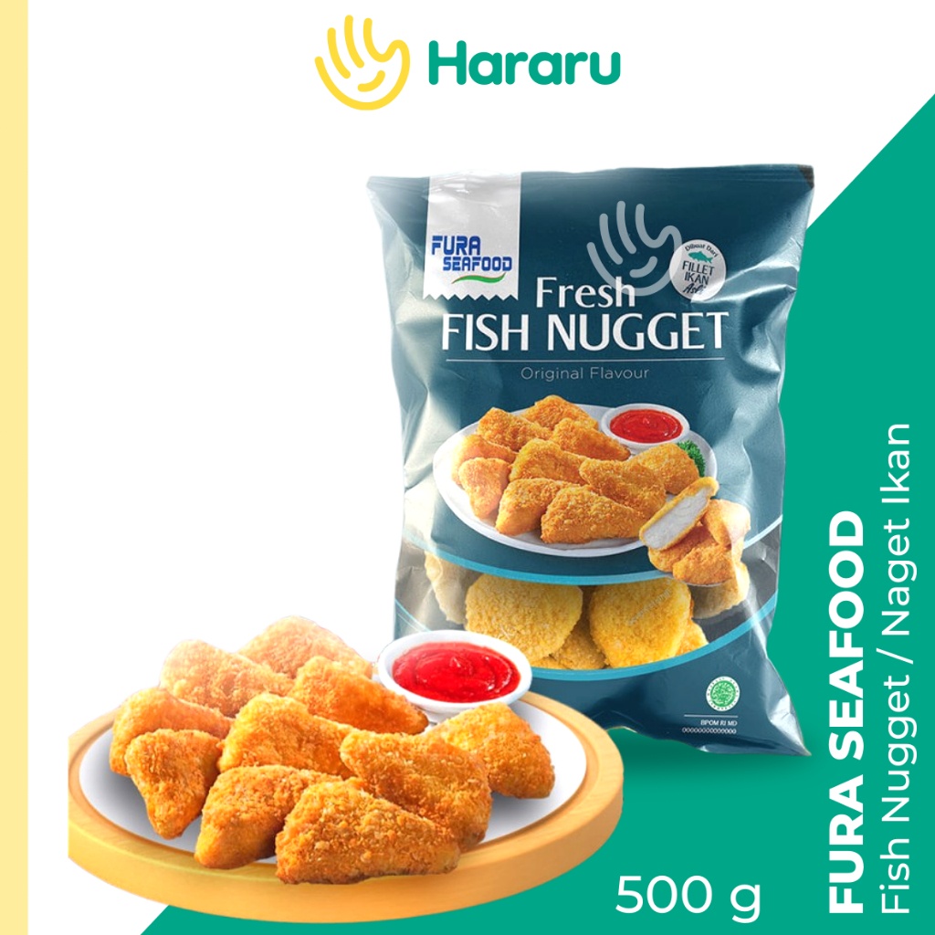 

Fura Seafood Fish Nugget Naget Ikan 500 gram