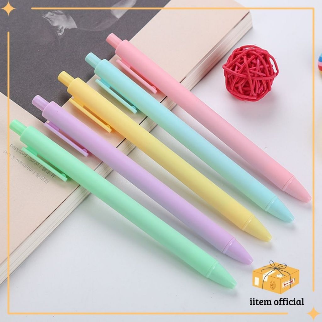 

Pena Mekanik Macaron Pastel Pulpen Cetek Pen Bolpen Gelpen Pen Mechanical