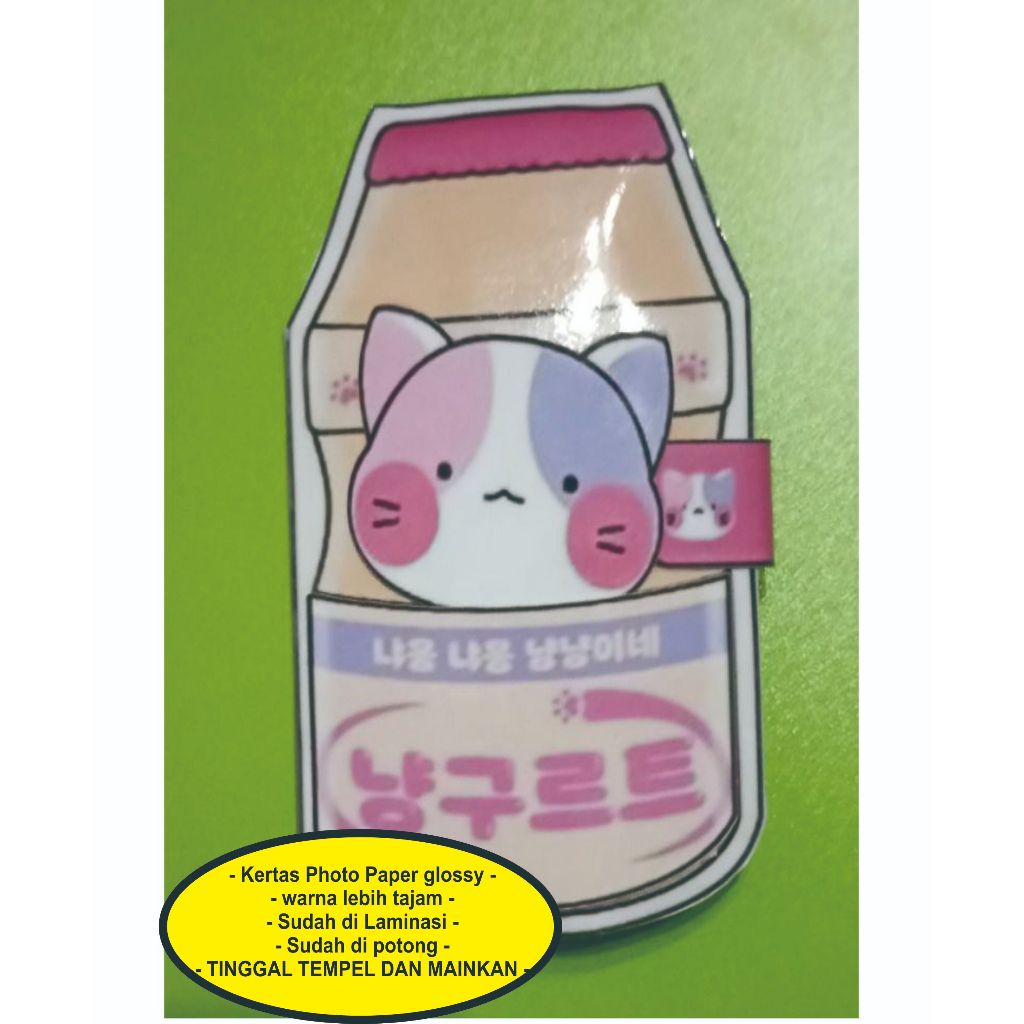 [Laminasi] Squishy book/ Paper doll book Rumah Kucing Yakult