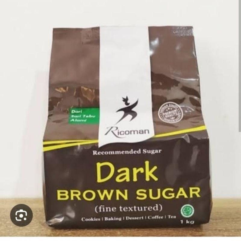 

Dark brown sugar ricoman 1 kg