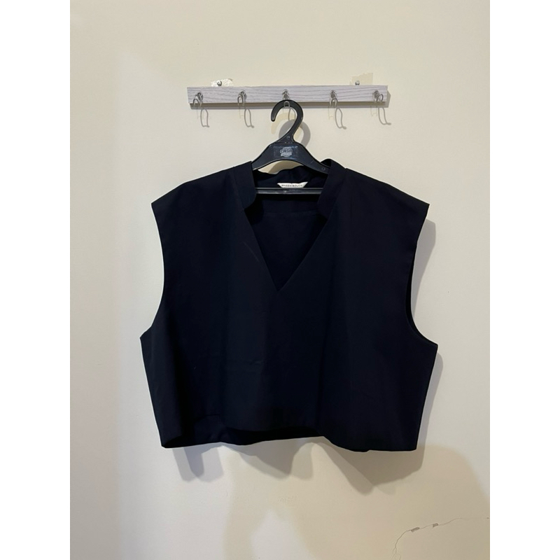 masshiro & co bib navy blue vest