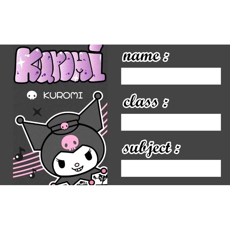 

LABEL STICKER NAMA SANRIO 01 CINNAMORROL KUROMI POCHACCO POMPOMPURIN MY MELODY HELLO KITTY LITTLE TWIN STAR
