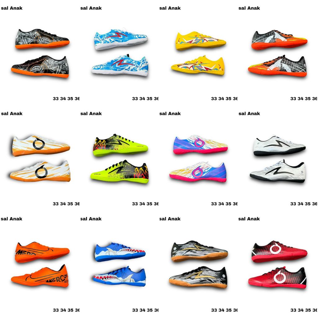 RB Sepatu Futsal Anak Laki Laki Ortus Kekinian Hight Quality Sepatu Futsal Junior SD SMP Size 33 34