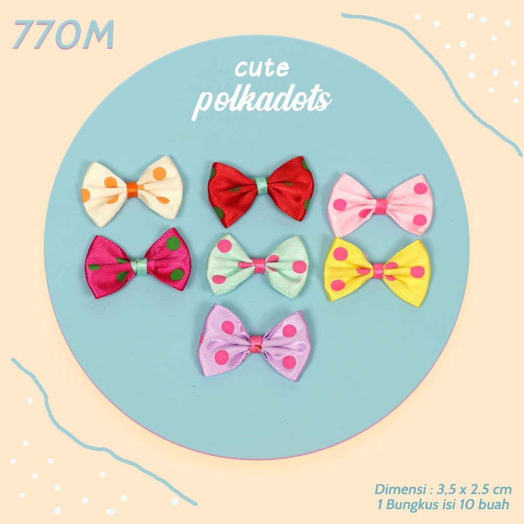 

Pita Aplikasi Satin Polkadot 77M per1Pcs