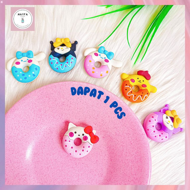

(1 Pcs) Penghapus Donat Sanrio ER-1217 Eraser Karakter Cinnamoroll Kuromii Cute