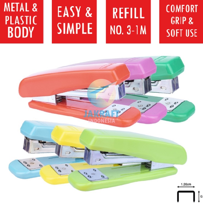 

RESTOK GAN 1 Pcs Stapler Hekter Besar Kantor Bisnis HD5CL Besi Refill Isi Staples No3