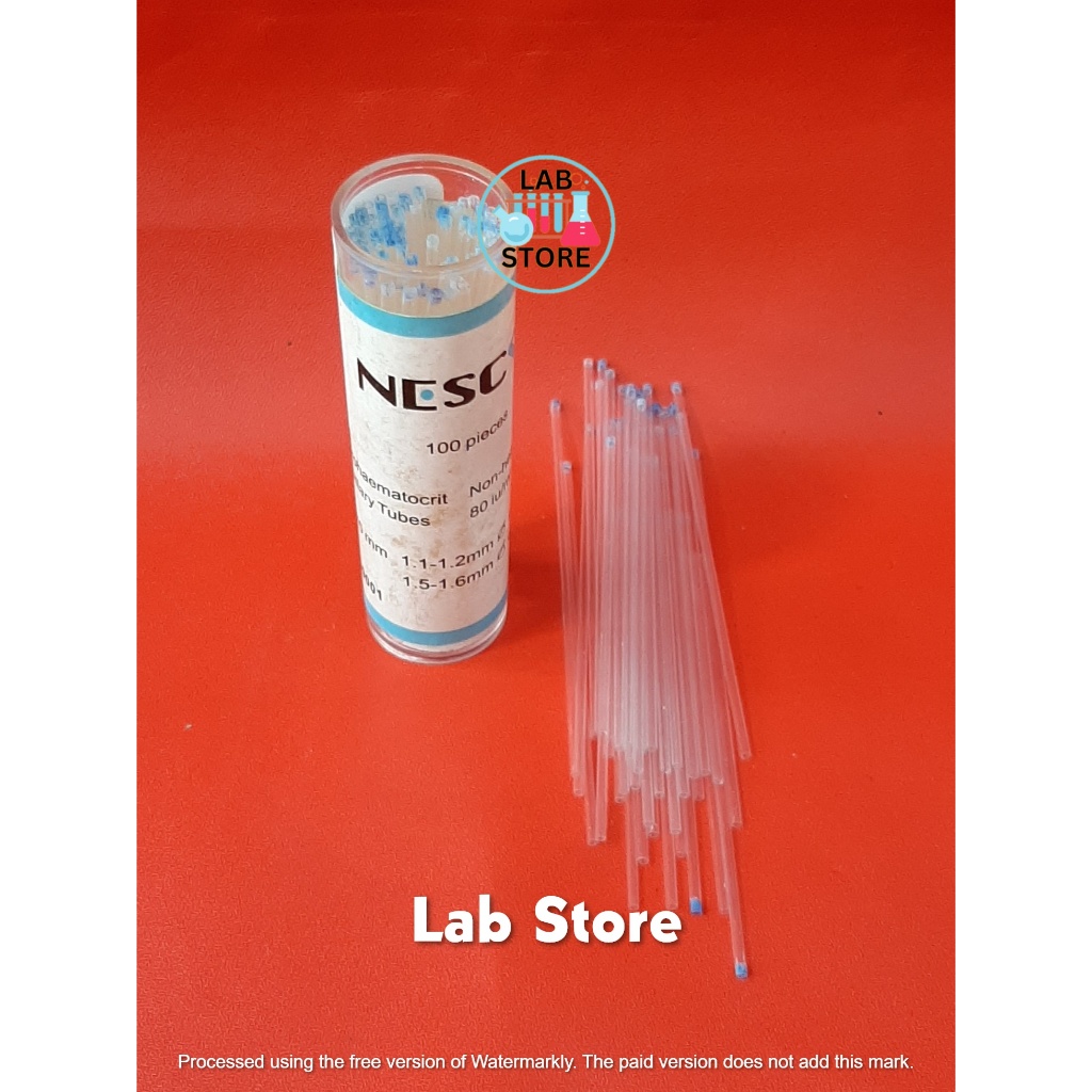 Tabung Pipa Kapiler Hematokrit / Tabung Mikro Kapiler Hematokrit Tube Ecer Per Pcs