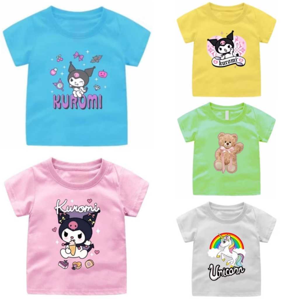 PAKET IMPORT 5 PCS 100 RIBU BAJU KAOS ANAK-ANAK CEWEK/PEREMPUAN IMPORT 5 PCS 100 RIBU COD