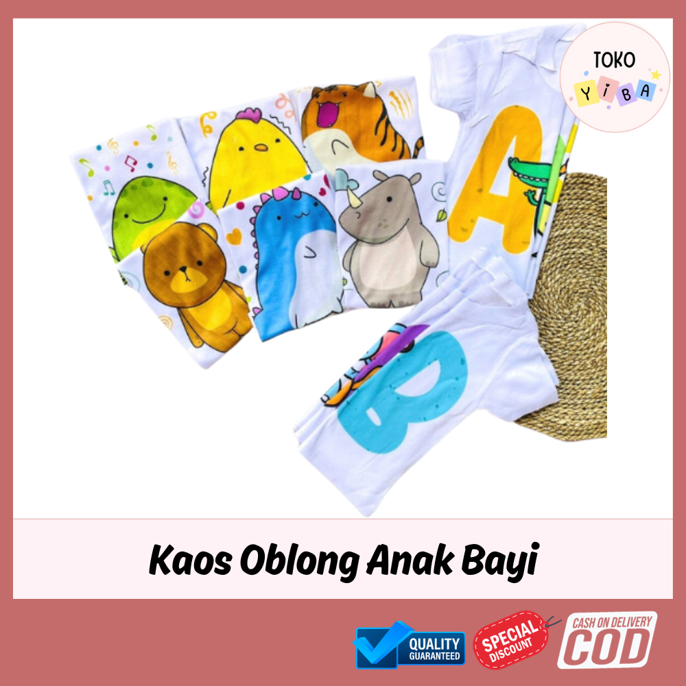 TokoYiba Baju Kaos Anak Bayi Motif / Baju Kaos Oblong Harian Karakter / Kaos Dalam Bayi