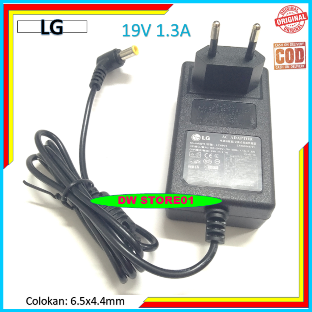 Adaptor Charger monitor TV LCD LED LG Monitor LG 19V 1.3A E1642CA 19EN33SA 20MT48AF 22M45 22M45A