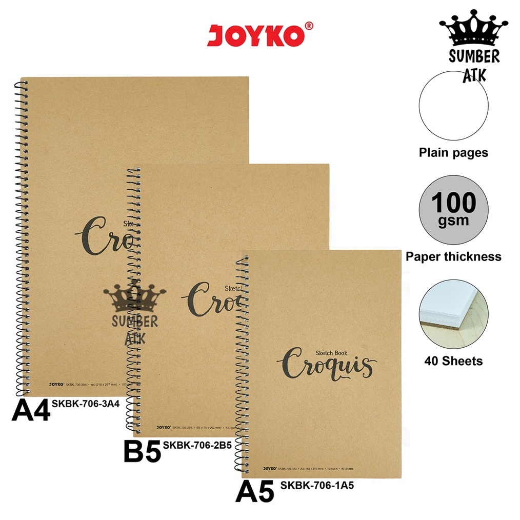 

Buku Sketsa Gambar Sketch Book Croquis Joyko SKBK76 A5 B5 B4