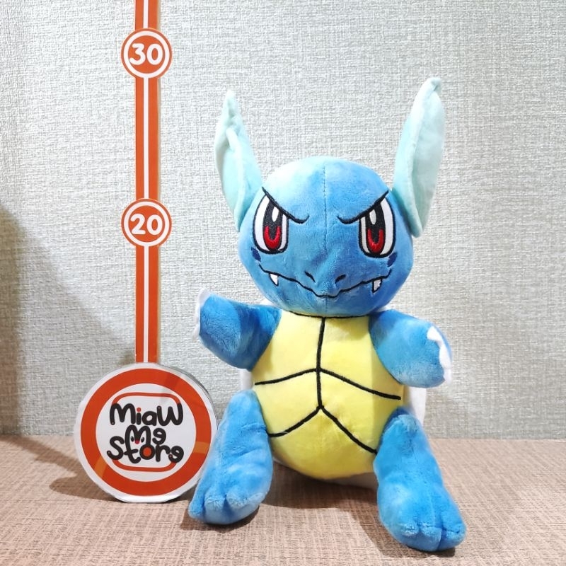 Boneka Pokemon Wartortle Evolusi Squirtle Kura-kura Tag Pokemon Center Plush