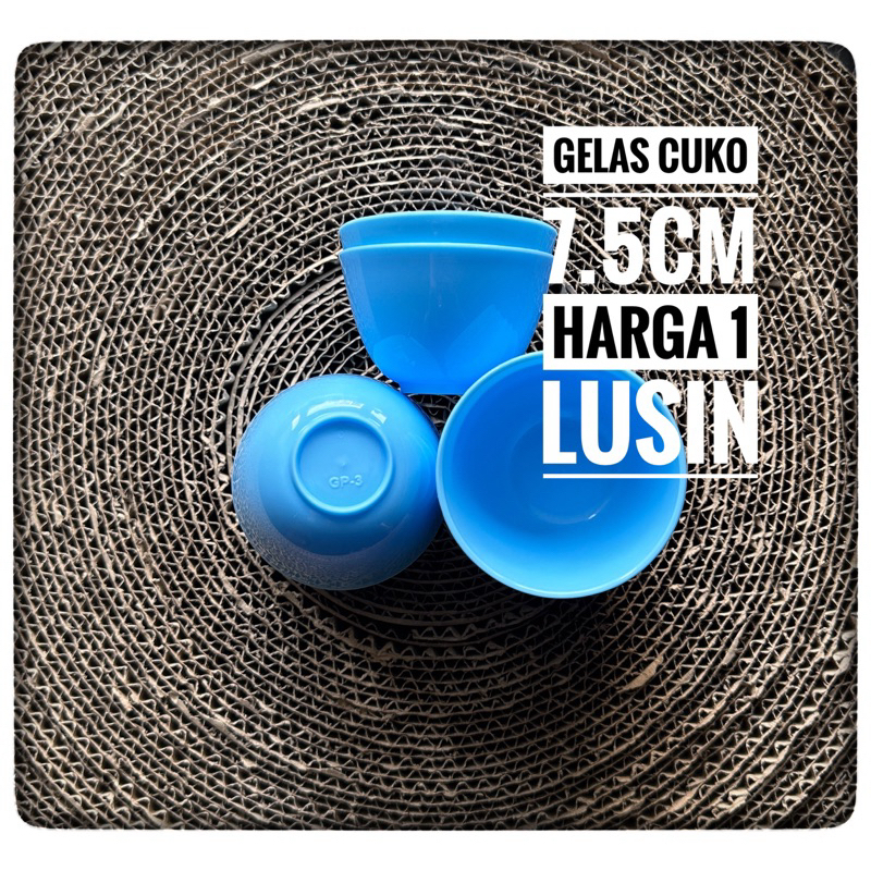 12pcs Gelas Cuka Plastik 7.5cm GP-03 / Cawan Cucing Arak Plastik GOLDEN HEN