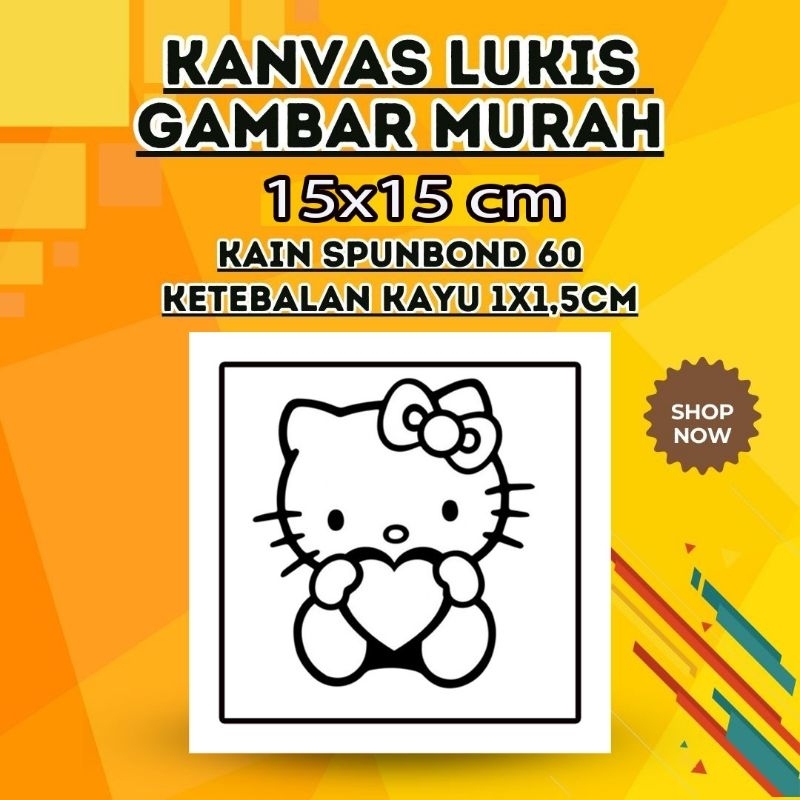 

kanvas lukis gambar 15x15 cm harga terjangkau kain spunbond