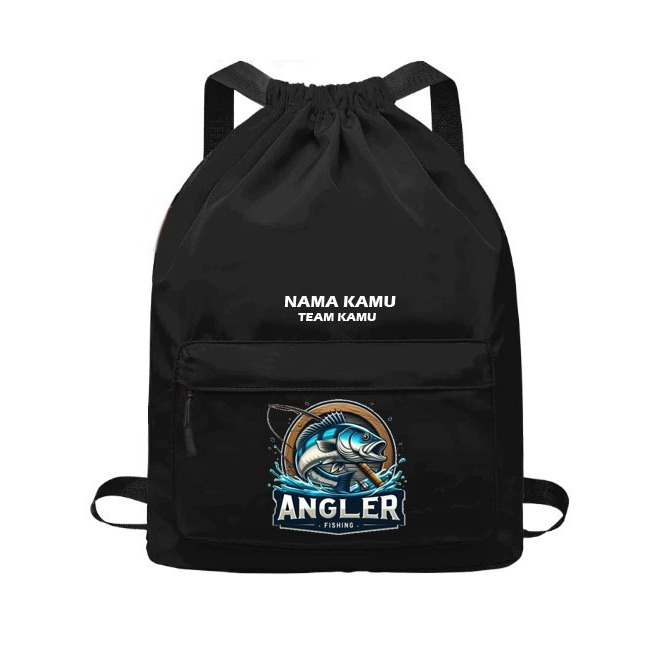 TAS SERUT DRAWSTRING BAG TAS GENDONG KARAKTER DESAIN CUSTOME SENDIRI TAS MANCING Tas Serut badminton