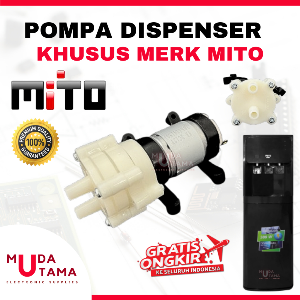 DINAMO POMPA DISPENSER MITO GALON BAWAH 12 Volt | MOTOR DISPENSER GALON BAWAH MITO | POMPA DISPENSER