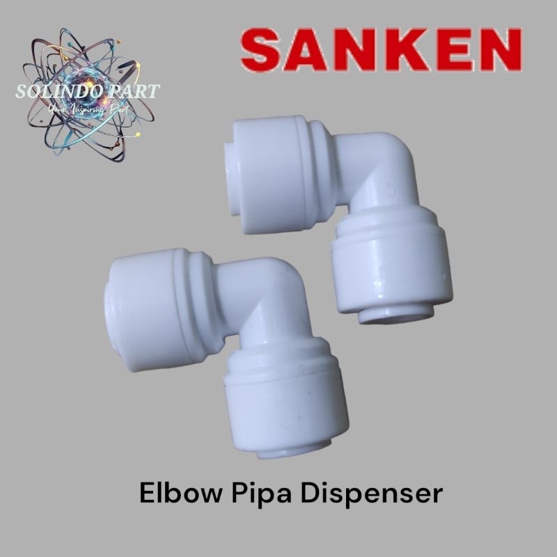 Elbow Fiting Konektor Selang Dispenser Dan RO Ukuran 1/4"