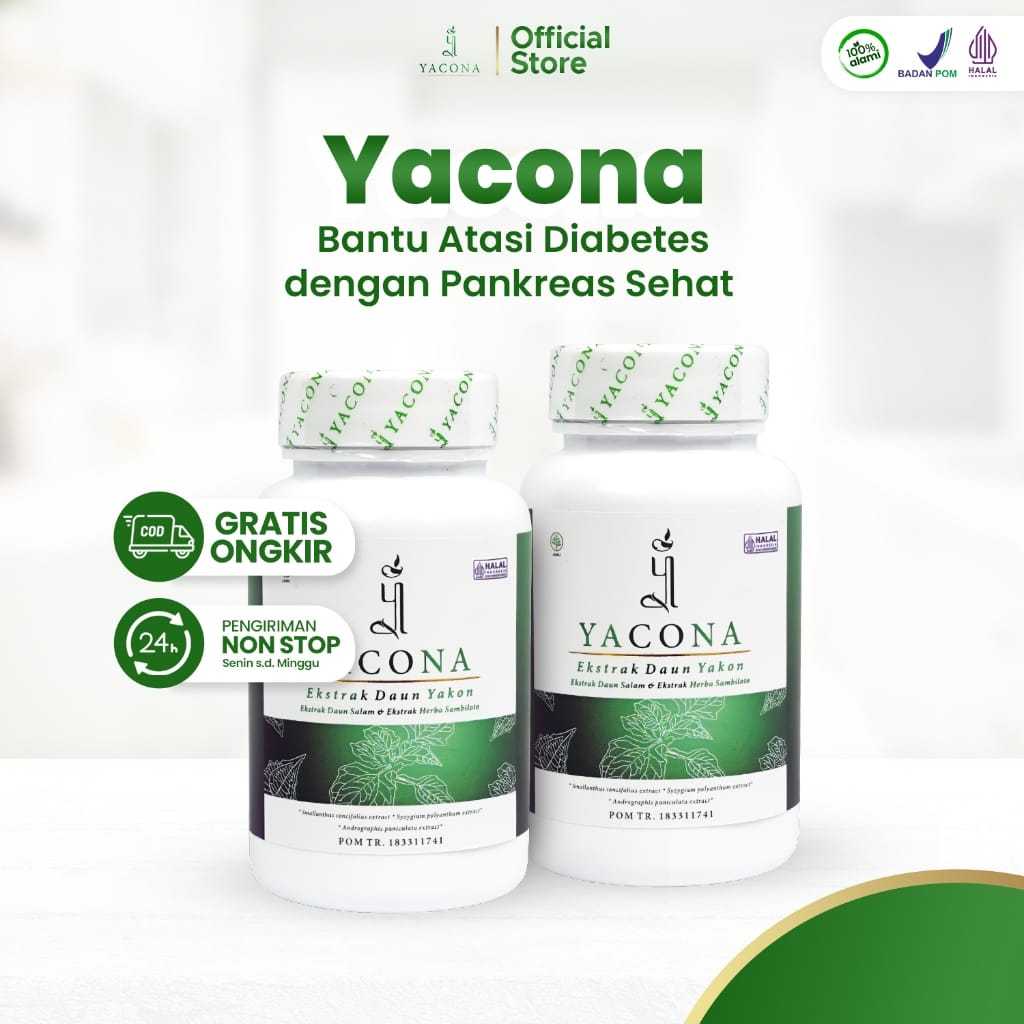 

Yacona Mini Obat Gula Darah Tinggi Ampuh Turunkan Gula Darah Anda 1 botol 60 kapsul