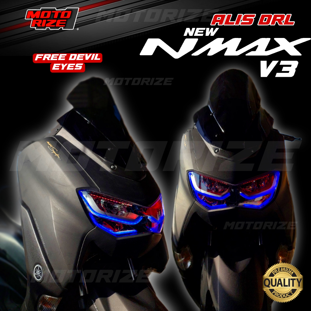 LAMPU ALIS ALL NEW NMAX V3 BONUS DEMON EYES NMAX V3 2020 2021 2022 LAMPU VARIASI LAMPU SENJA LAMPU A