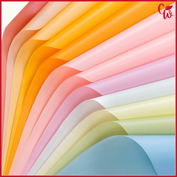 

20 Lembar Flower Wrapping Cellophane Full Color Opp Kertas Buket Bunga Bouquet KB30