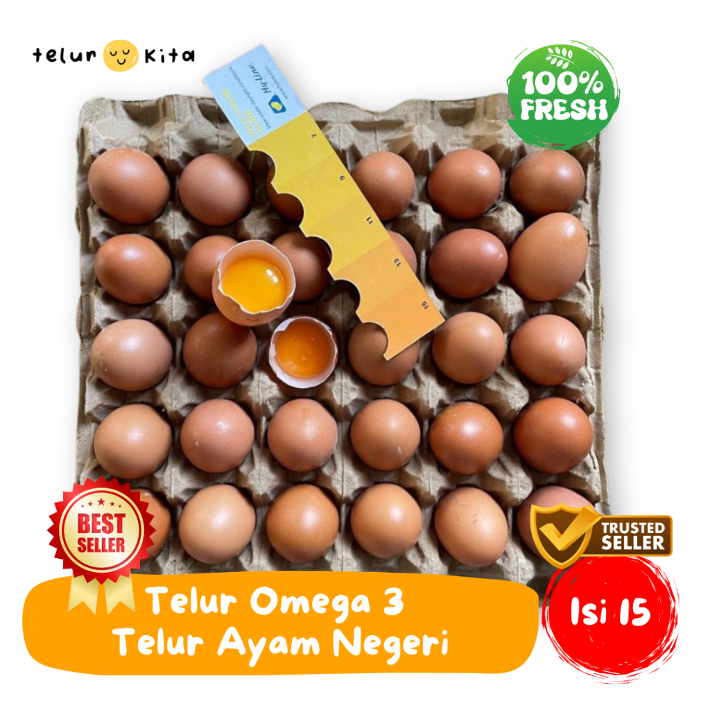 

Telur Ayam Negeri Omega 3 By TelurKita Isi 15 - Telur Ayam Omega 3 Telur Ayam - Telur Omega 3 - Ome