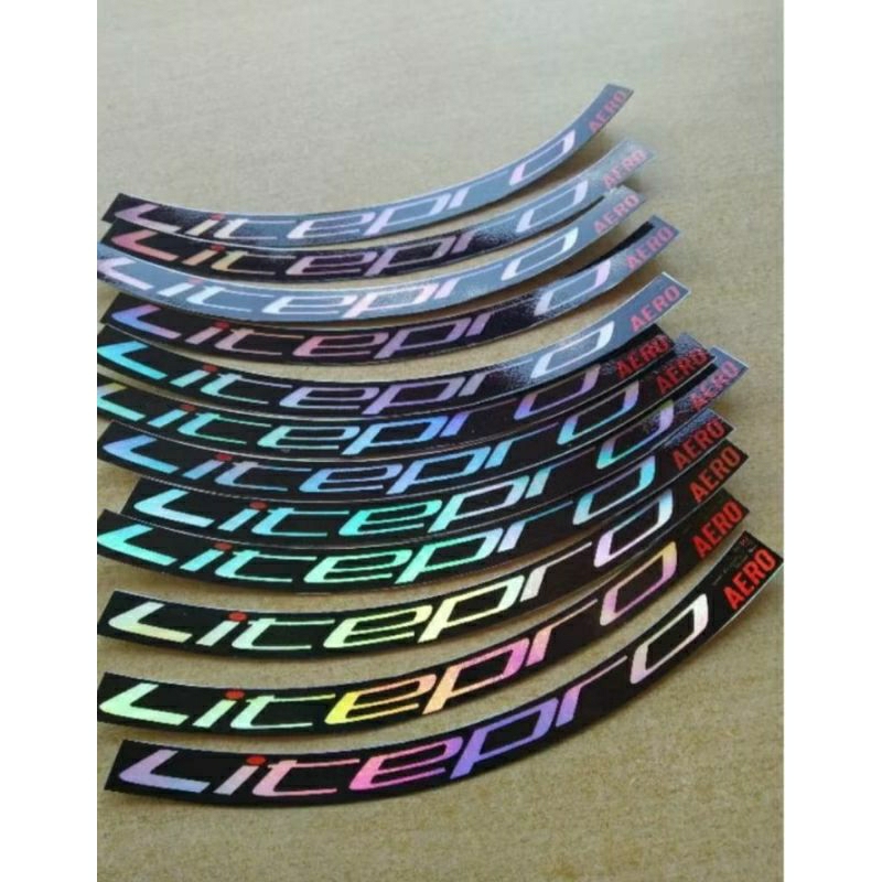 stiker decal velg rim sepeda lipat folding litepro hologram ring 20 inch 406 lebar 2 cm