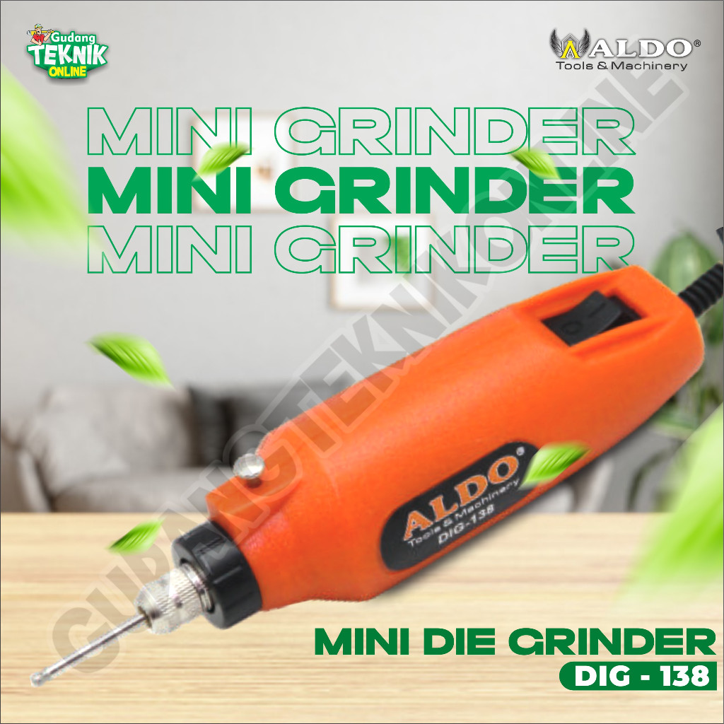 Mini Die Grinder ALDO DIG 138 Cordless Gerinda Mini Baterai 12V ALDO DIG-138 / Mini Grinder Bor Cun 